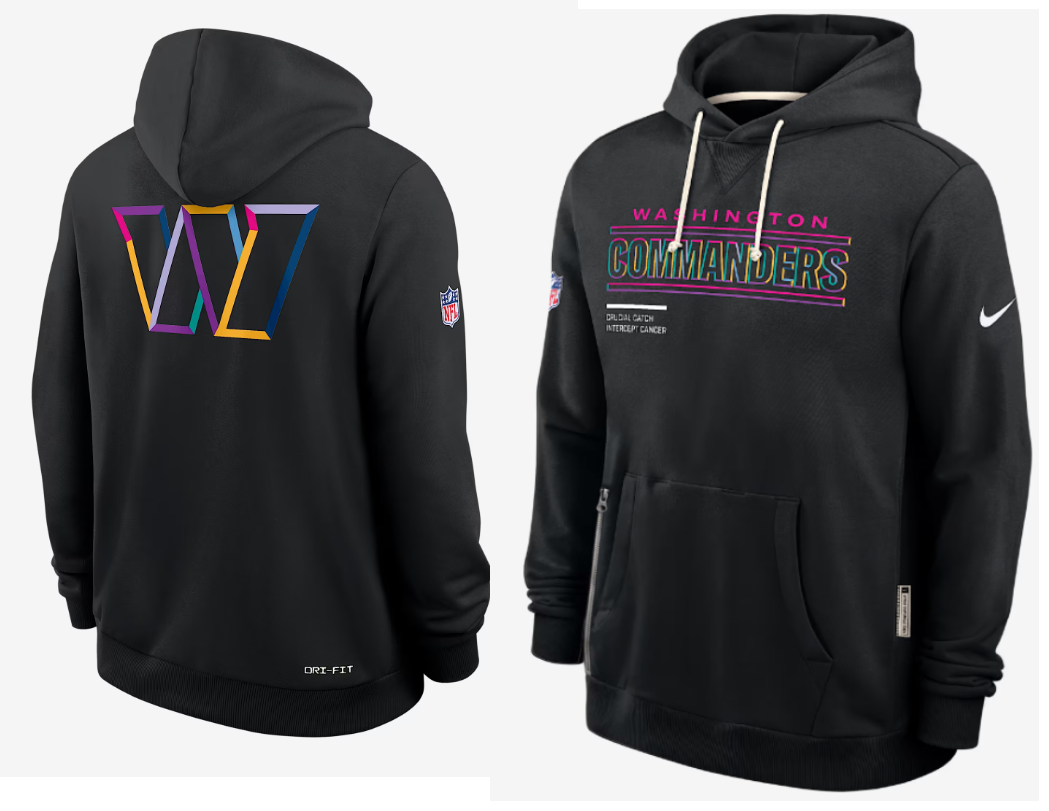 Men Washington Commanders black 2025 Nike NFL hoodie